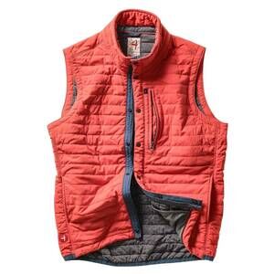 NEW RELWEN men's windzip vest in dark orange